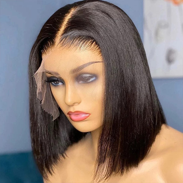 Straight BOB 13*4 Lace Front Wigs 180% Density