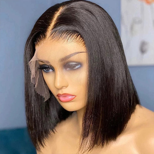 Straight BOB 13*4 Lace Front Wigs 180% Density